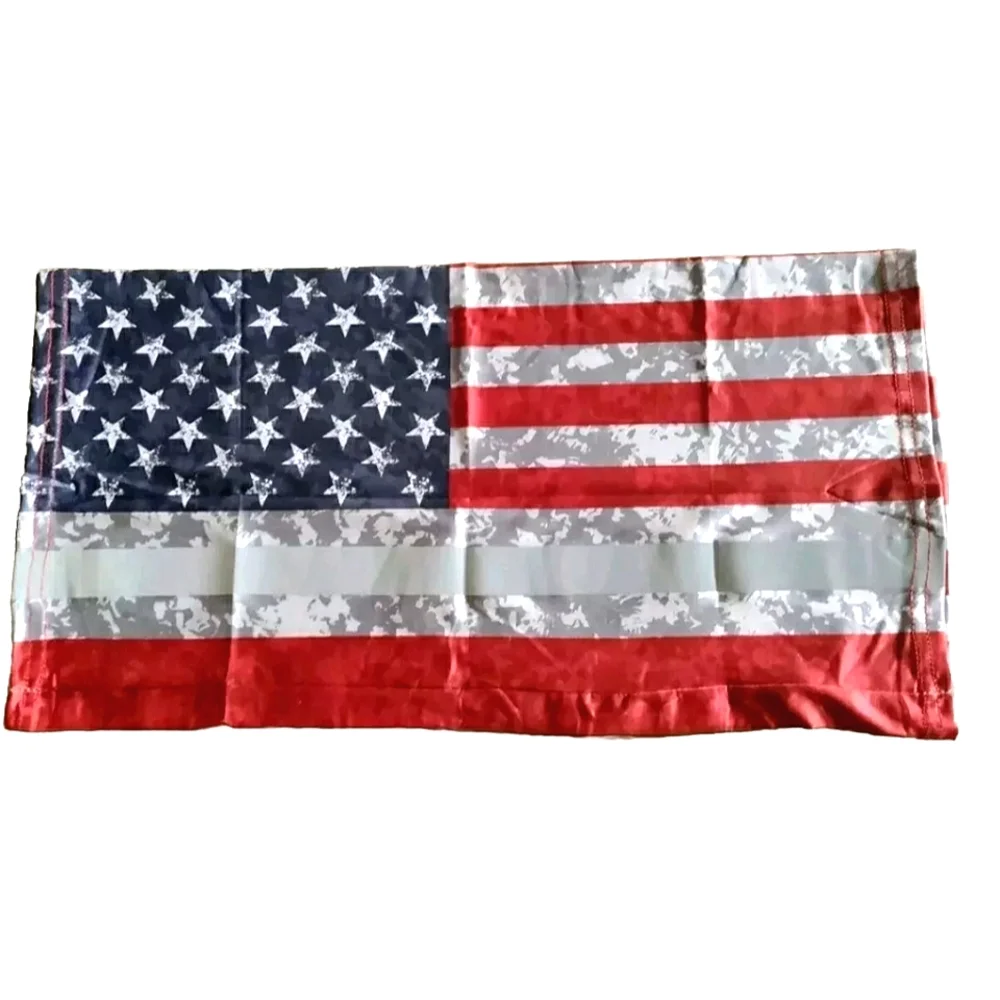Tactical Reflective US Flag Hunting Balaclava Neck Gaiter Face Mask Scarf Headwr